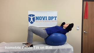 Isometric Pelvic Tilt on Ball